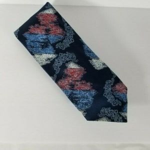 DON LOPER mens tie. Red, white blue abstract
